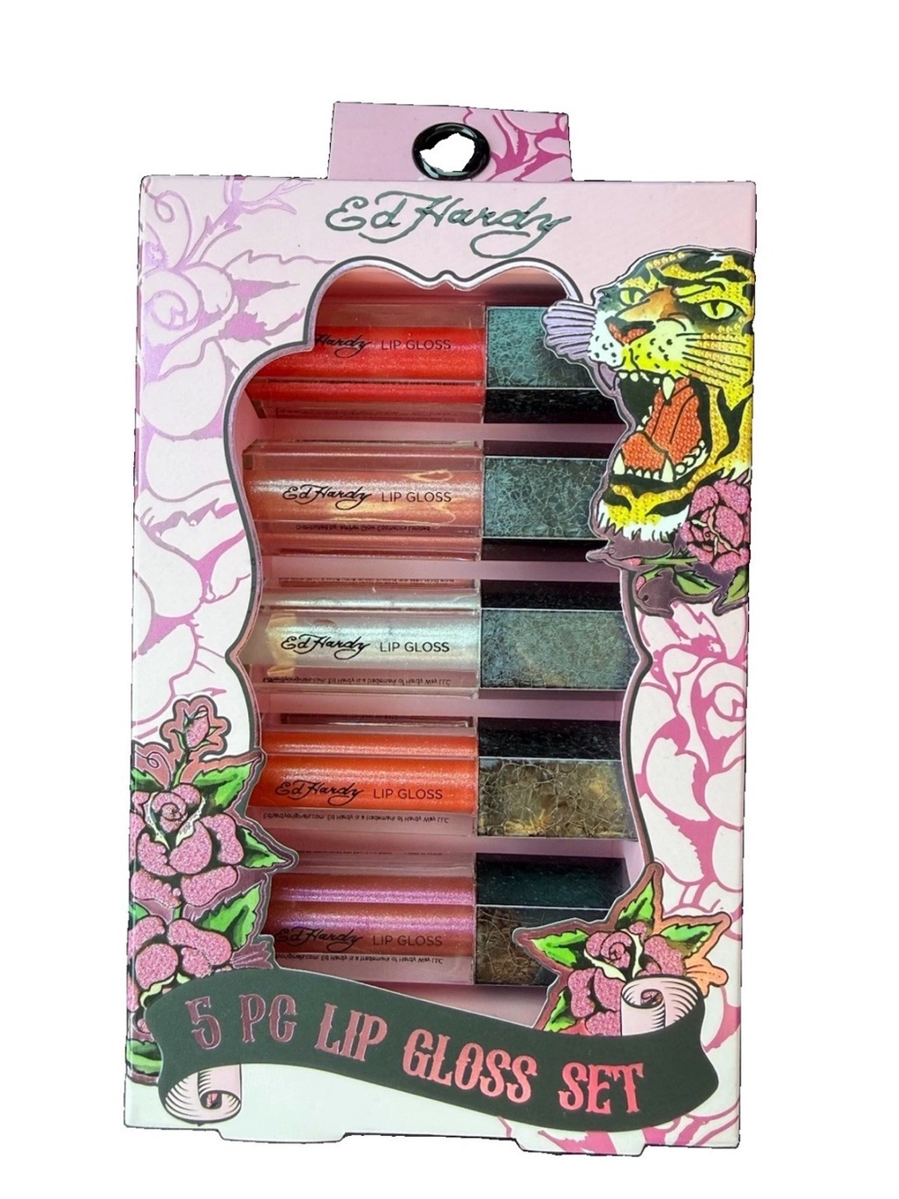 Ed Hardy 5-Piece Pink Lip Gloss Set - Multi Shade
